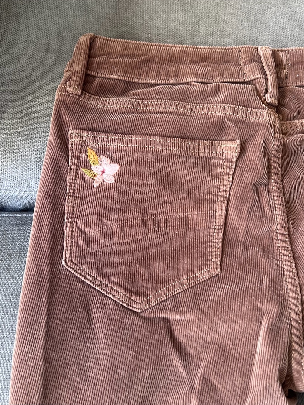 Driftwood Farrah Flare Embroidered Corduroy Jeans 26 x 34 - Picture 14 of 14